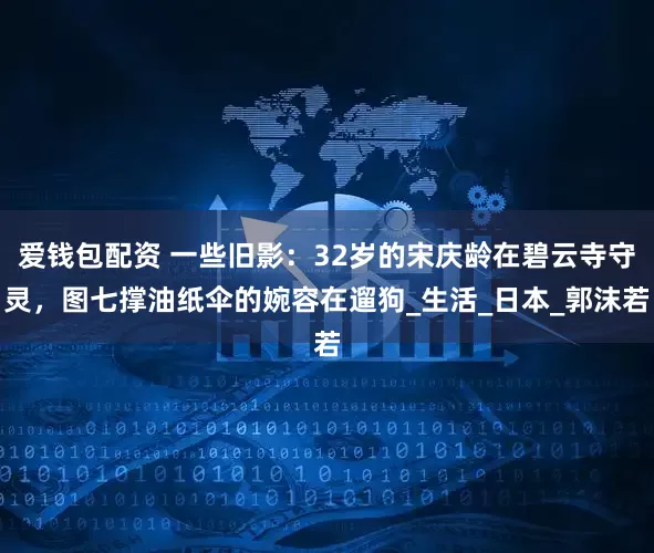 爱钱包配资 一些旧影：32岁的宋庆龄在碧云寺守灵，图七撑油纸伞的婉容在遛狗_生活_日本_郭沫若